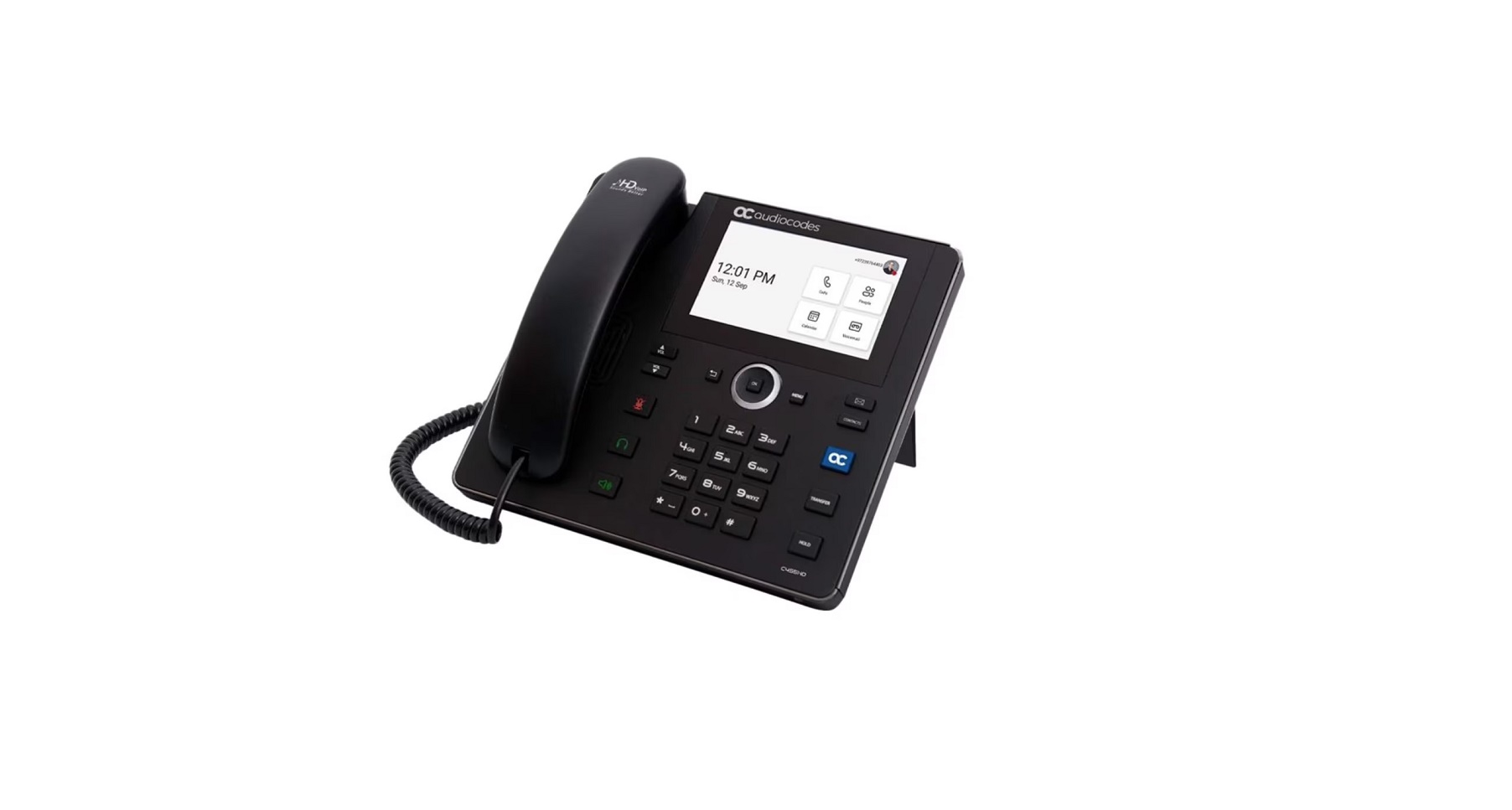 Audiocodes C455HD Voip Phone With Caller Id Black TEAMS-C455HD