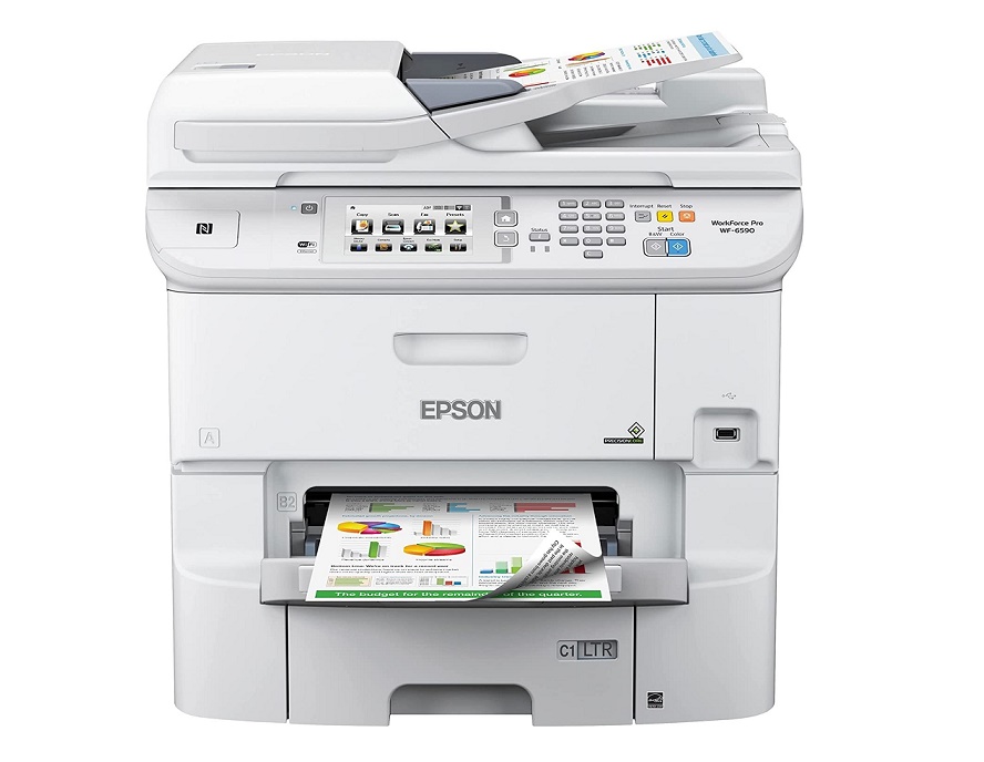 Epson Workforce Pro WF-6590 Inkjet Multifunction Color Printer Usb Wifi Ethernet C11CD49201