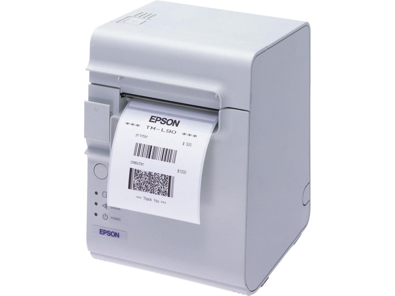 Epson TM-L90 Plus Thermal Monochrome Printer 203dpi Serial Usb White C31C412406