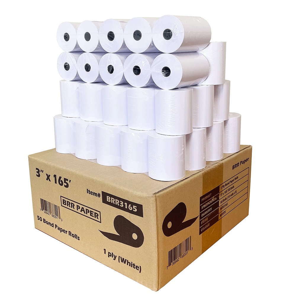 Brother 3 Economy Grade Receipt Labels 50x Rolls Case 50-Pack RD017U5P