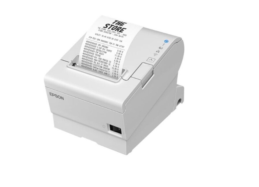 Epson TM-T88VI Mono Thermal Receipt Printer Lan Usb Serial White No P/S Power Sypply C31CE94081