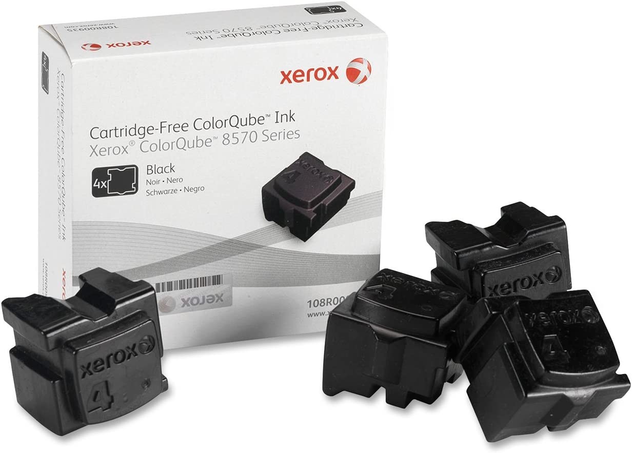 Xerox Genuine Colorqube Ink Black Cartridges 4 Sticks 108R00930