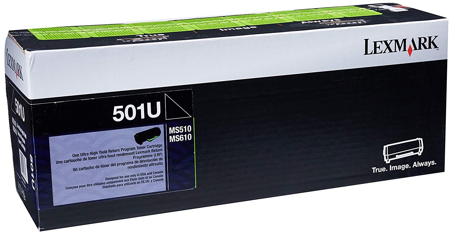 Lexmark Genuine 501U Black Toner Cartridge For MS510 MS610 50F1U00