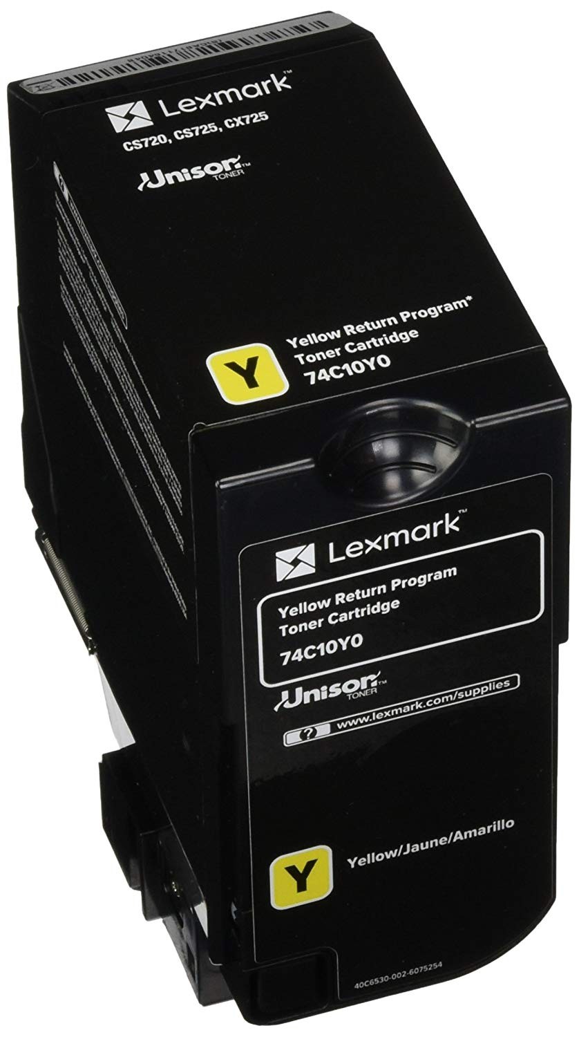 Lexmark Genuine 74C10Y0 Yellow Toner Cartridge For CS720 CS725 CX725