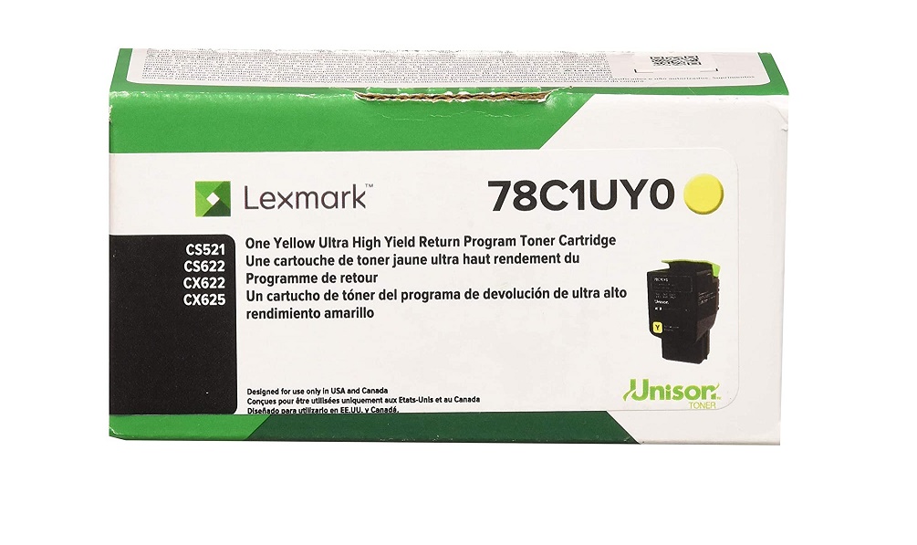Lexmark Genuine Yellow Ultra High Yield Toner Cartridge 78C1UY0