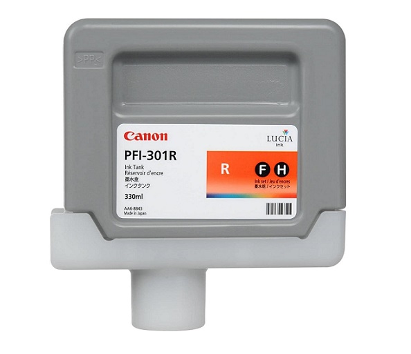 Canon PFI-301R Genuine Red Ink Tank Cartridge 1492B001