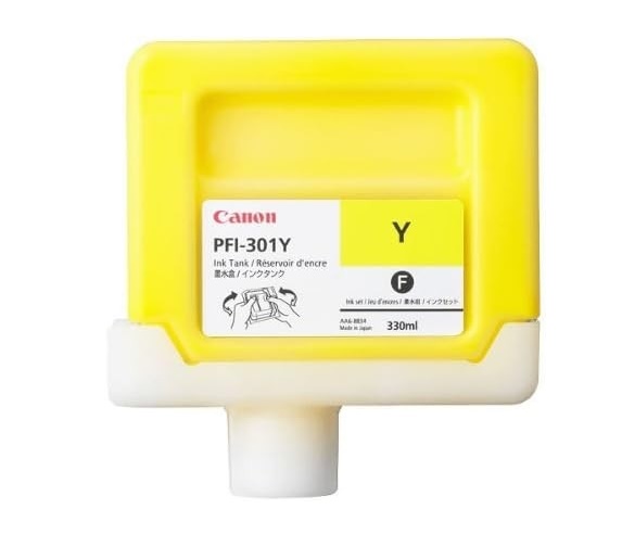 Canon PFI-301Y Genuine Yellow Ink Tank Cartridge 1489B001
