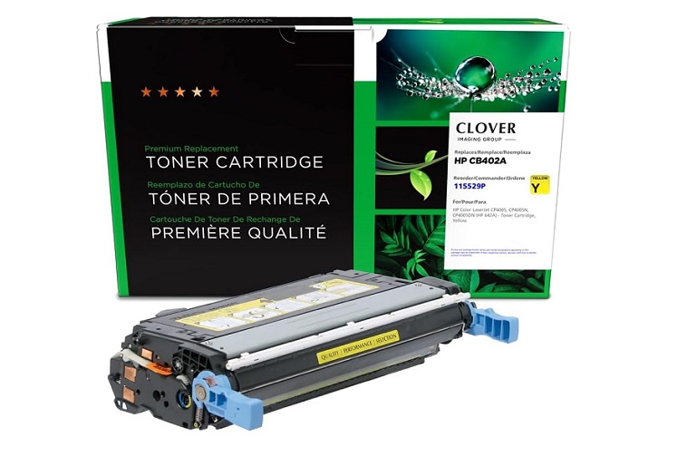 Clover Toner Cartridge For HP CB402A CP4005 Yellow 115529P