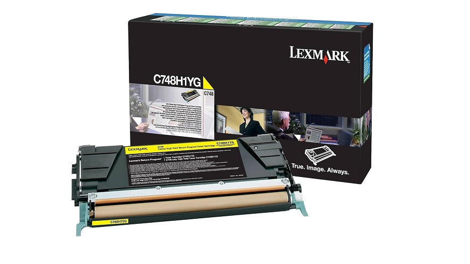 Lexmark C748 High-Yield Yellow Cartridge Toner C748H1YG