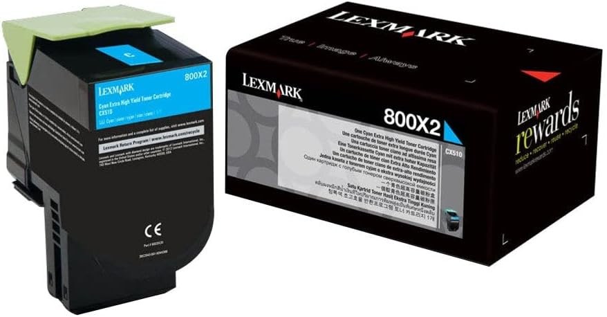 Lexmark Genuine Original 80C0X20 Cyan Extra High Yield Toner
