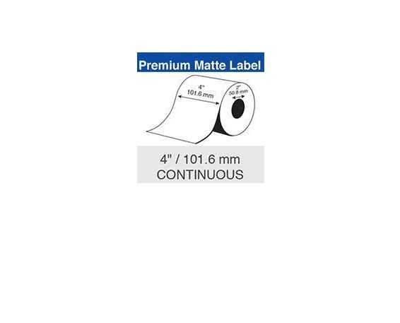 Epson Colorworks Media Premium Matte 4x105' Label 6-Pack For C3500 C4000 C35MC003
