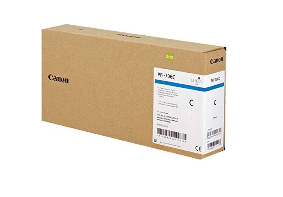 Canon Genuine Cyan PFI-706C Ink Tank700 Ml 6682B001 6682B001AA