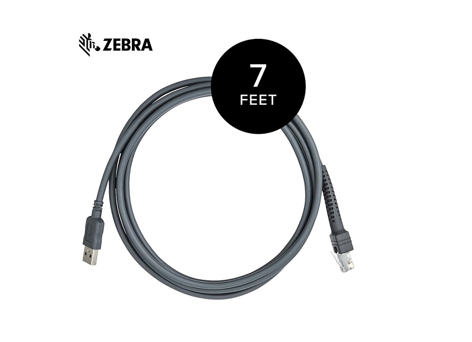 Zebra Barcode Scanner Usb Cable 7ft CBA-U01-S07ZAR