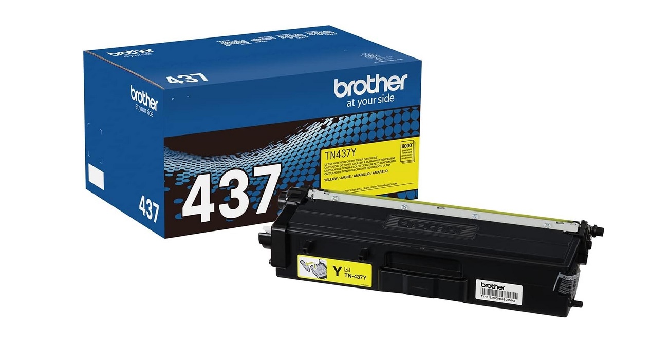 Brother Genuine TN437Y Ultra High Yield Yellow Toner Cartridge