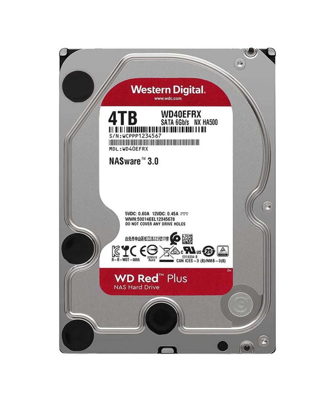 4TB Western Digital SATA 5400RPM 3.5 Red Internal NAS Hard Drive WD40EFZX