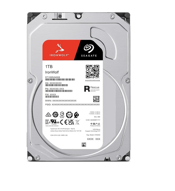 1TB Seagate Ironwolf SATA 6GB/S 7200RPM 3.5 Internal HDD ST1000VN008