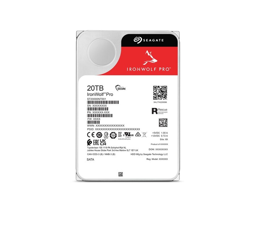 20TB Seagate Ironwolf Pro 7200RPM SATA III 3.5 Internal NAS HDD ST20000NT001