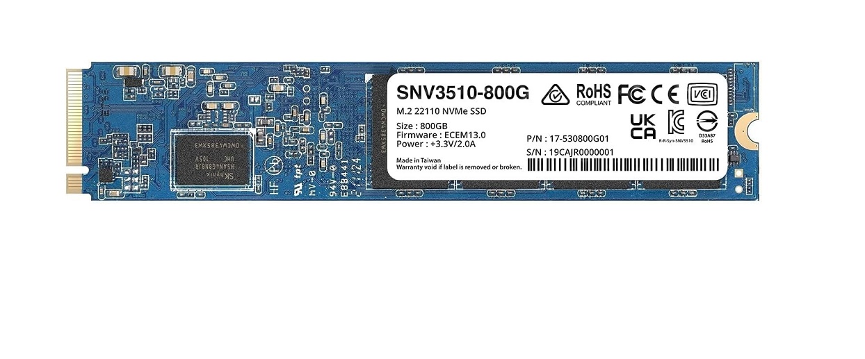 Synology 800GB SNV3510 M.2 22110 PCI-E 3.0 x4 Ssd SNV3510-800G