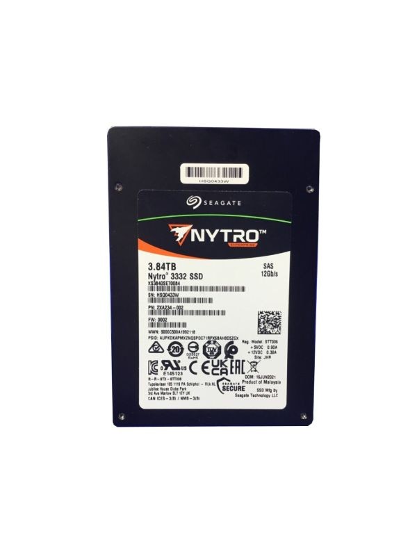 Seagate 3.84TB Nytro 3032 XS3840SE70084 Sas Solid State Drive 2.5 (12GB/s Sas)