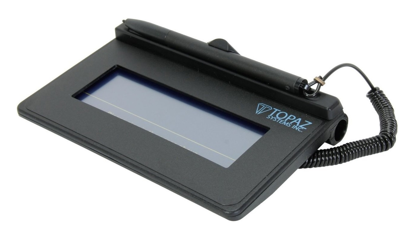 Topaz Systems Siglite 1x5 T-S460 Electronic Capture Pad Active Pen Serial T-S460-B-R
