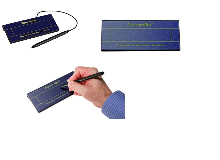 Topaz Signaturegem 1x5 Electronic Signature Capture Pad USB Serial T-S261-PLB-R