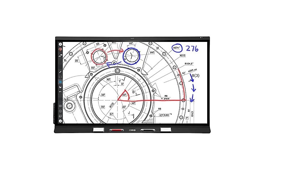 65 Smart Board 6000S (V3) Pro Series LED-backlit LCD InterActive TouchScreen With IQ SBID-6465S-V3-P