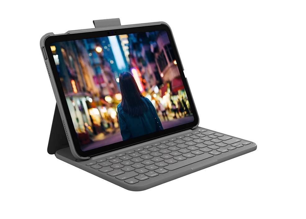 Logitech Slim Folio Keyboard Case For Apple Ipad 10th Gen Oxford Gray 920-011368