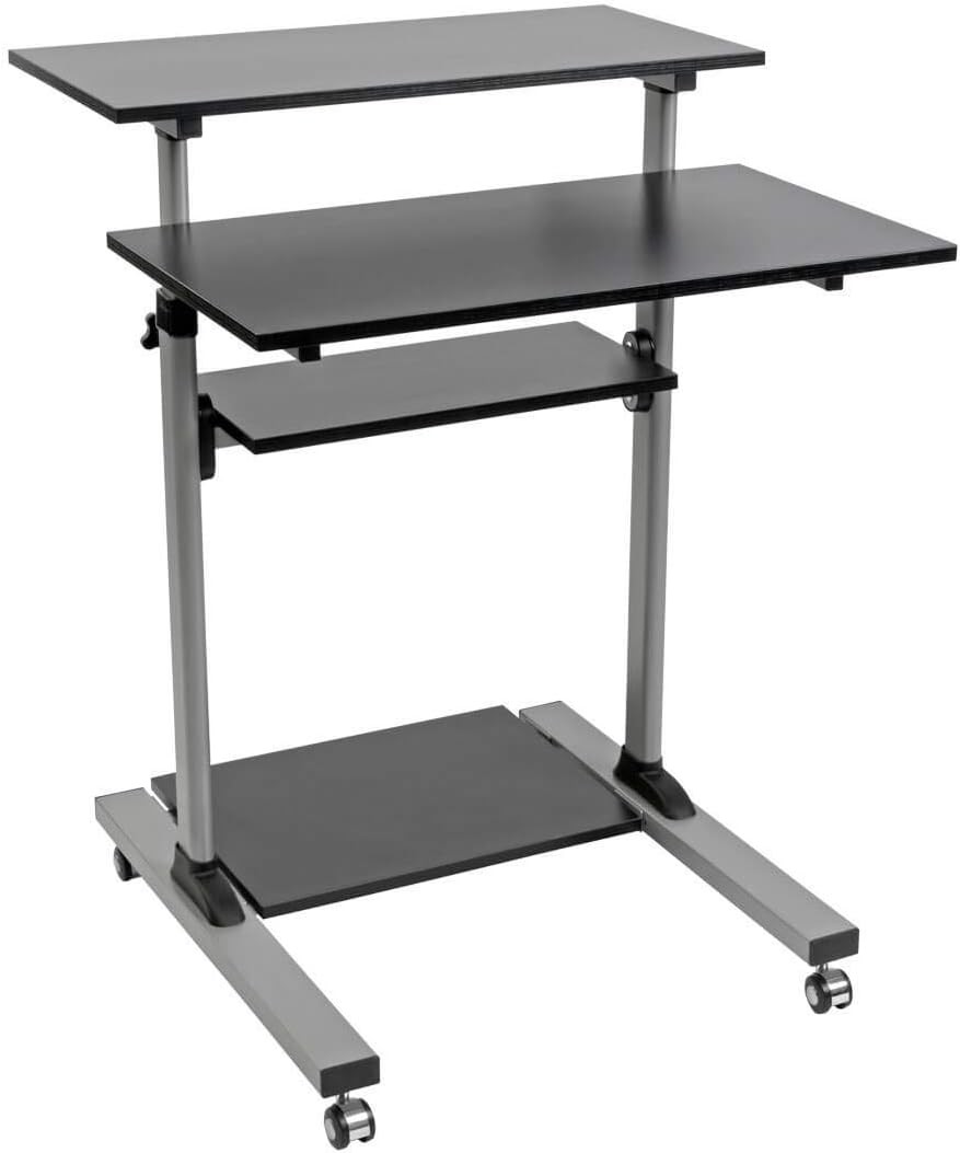 Tripp Lite Rolling Standing Desk/Workstation On Wheels Height Adjustable Wwssrc