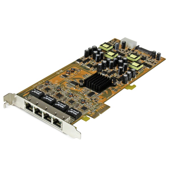 StarTech.com 4-Ports Gigabit Power Over Ethernet PCI-E Network Card ST4000PEXPSE