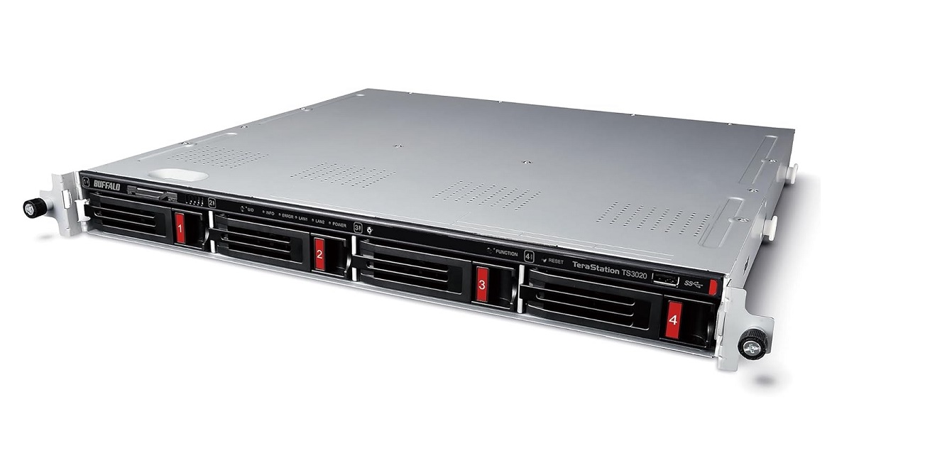 Buffalo Technology 4TB (2x2TB) 4-Bay 1U Rackmount Nas Server TS3420RN0402