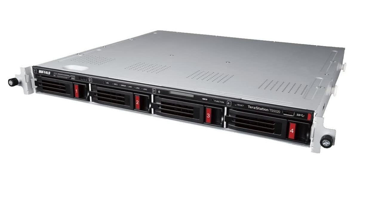 Buffalo Technology 5420RN 64TB (4x16TB) 4-Bay 1U Rackmount Nas Storage Server TS5420RN6404