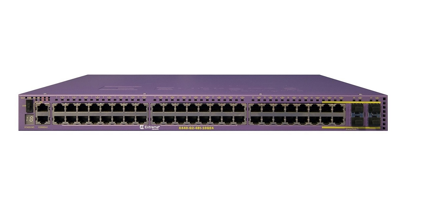 Extreme Networks X440-G2-48t-10GE4 48-Ports L3 Manageable Ethernet Switch Rack-Mountable 16534