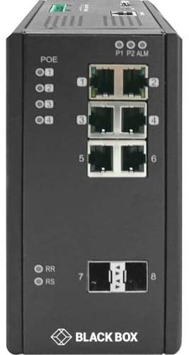 Black Box LIE1082A Industrial GigaBit Ethernet Managed L2+ Switch Only