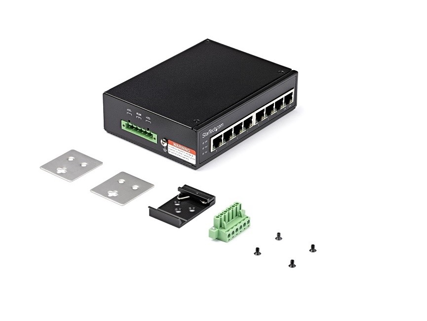 StarTech.com Industrial 8-Ports Gigabit Poe 30W Power Over Ethernet Switch IESC1G80UP