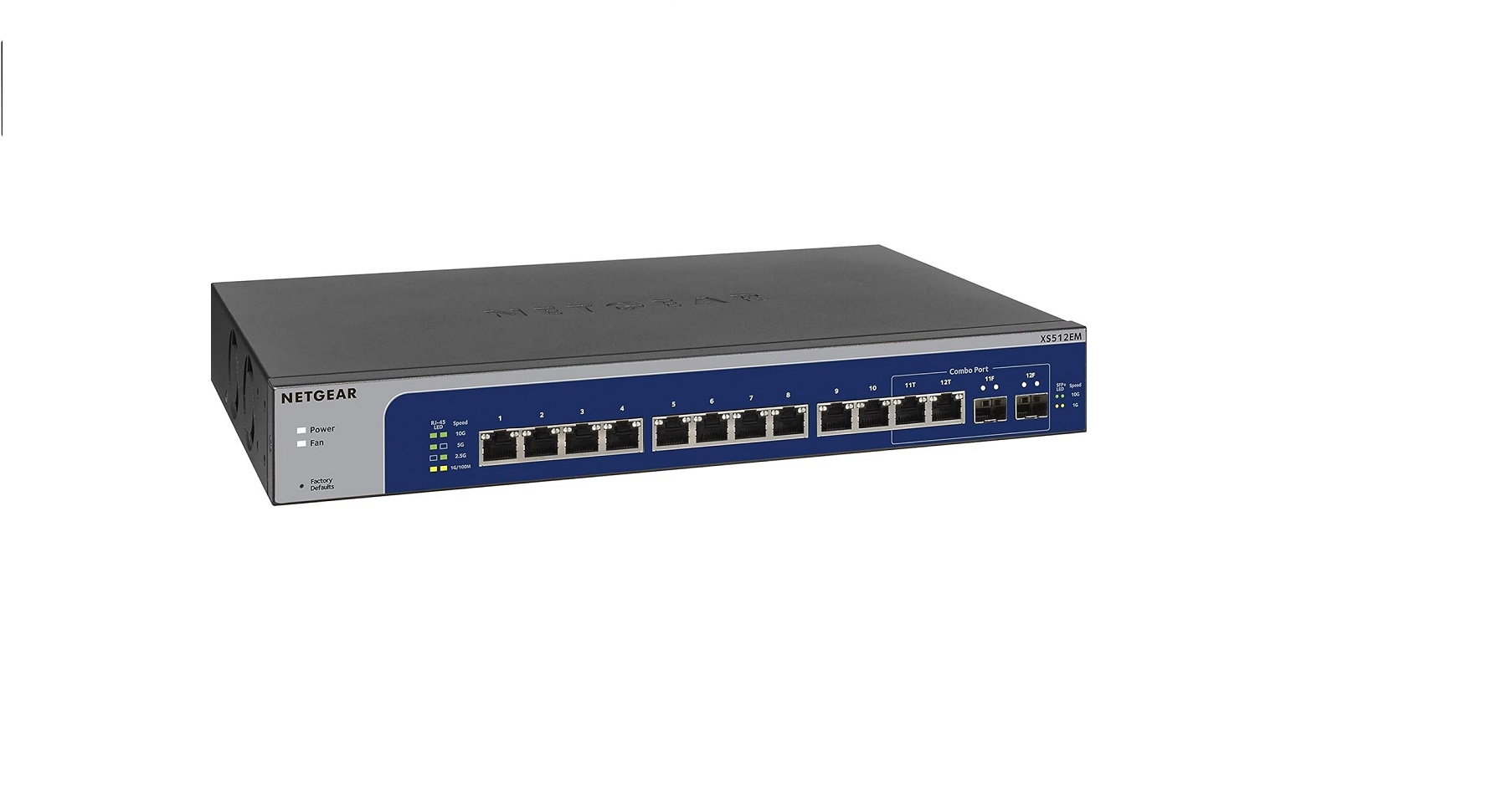 Netgear 12-Ports 10G Multi-Gigabit Ethernet Plus Switch XS512EM-100NAS