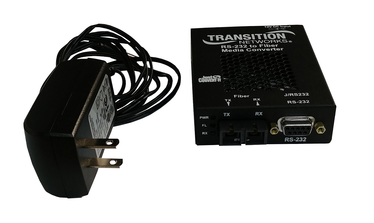 Transition Stand-alone RS232 Female Copper To Fiber Media Converter J/RS232-CF-01(SC)