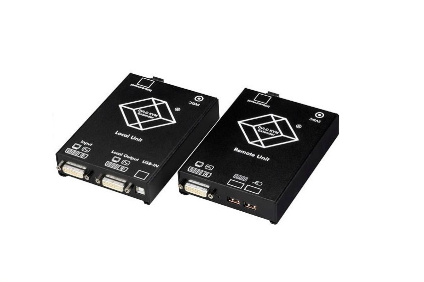 Black Box Single-Mode Box Fiber DVI-D USB KVM Extender ACS4001A-R2-SM