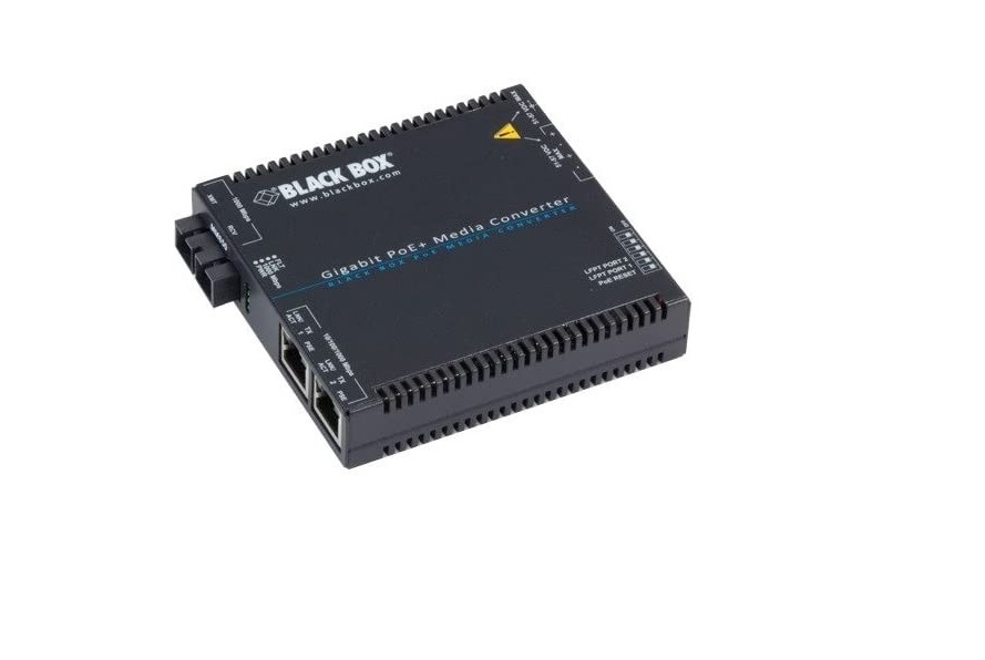 Black Box Blackbox LGC5200 Series Ethernet Fiber Sfp 850nm 0.5km Sc Poe Gigabit Media Converter LGC5211A