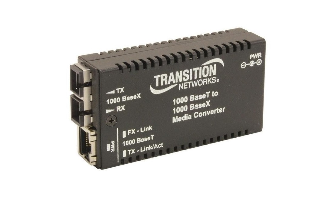 Transition Networks Mini Gigabit Ethernet Media Converter M/GE-T-SX-01(LC)-NA