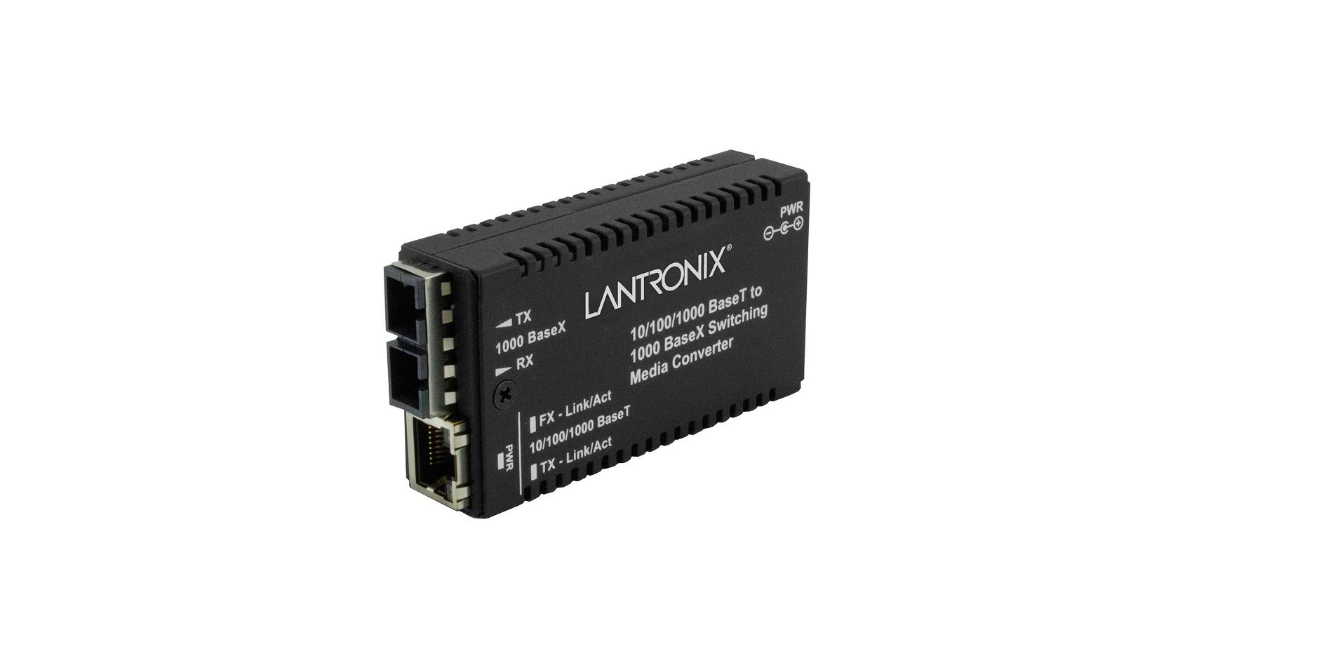 Lantronix Mini Gigabit Ethernet Media Converter M/GE-PSW-SX-01 (LC)