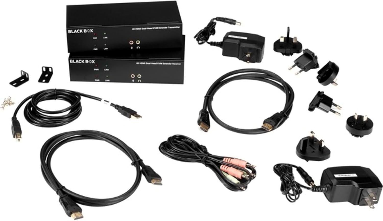 Black Box Kvx Series Kvm Extender Kit With Transmitter And Receiver KVXLCHF-200