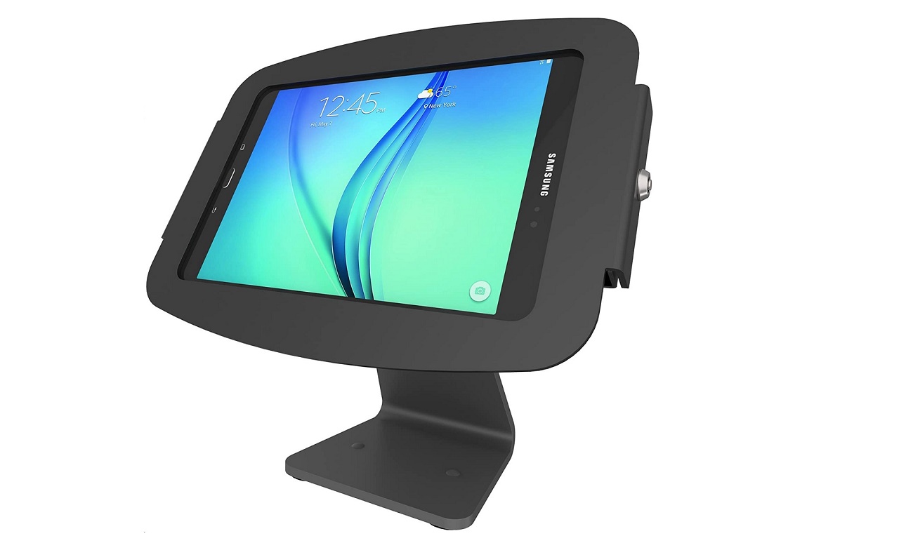 Maclocks Secure Space Enclosure Kiosk With 360 Degree Rotation For Galaxy Tab A 8.0in Black 303B680AGEB