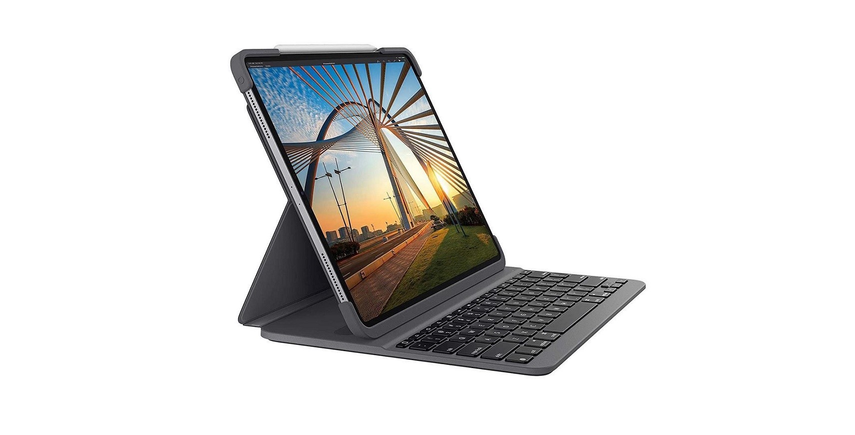 Logitech iPad Keyboard Case Slim Folio Pro For iPad Pro 12.9 3/4th Gen Graphite 920-009703