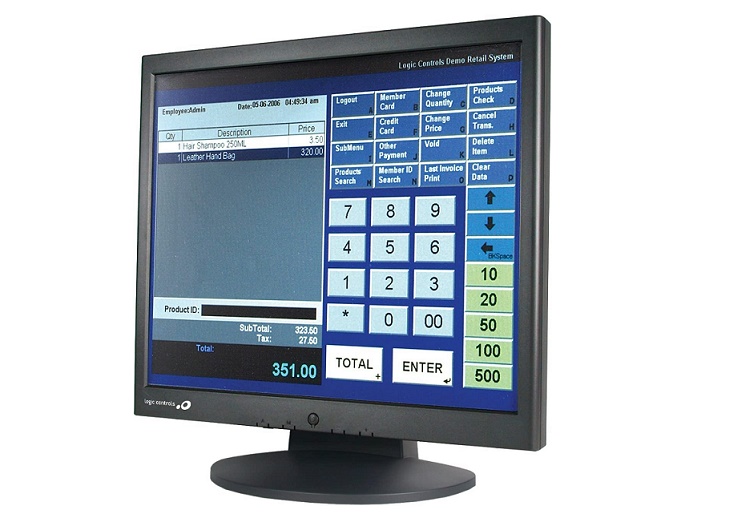 17 Logic Controls Bematech 1280x1024 VGA USB LCD TouchScreen Monitor LE1017-J Black LE-1017