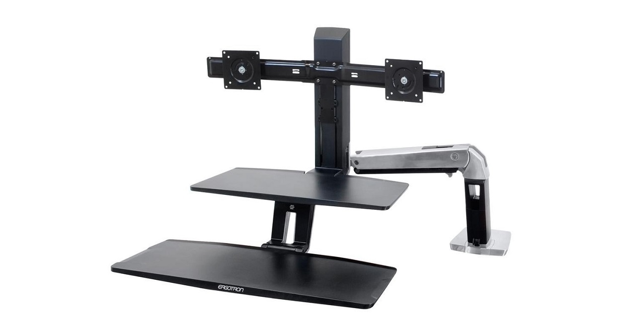 Ergotron WorkFit-A Dual Workstation With Suspended Keyboard 24-392-026