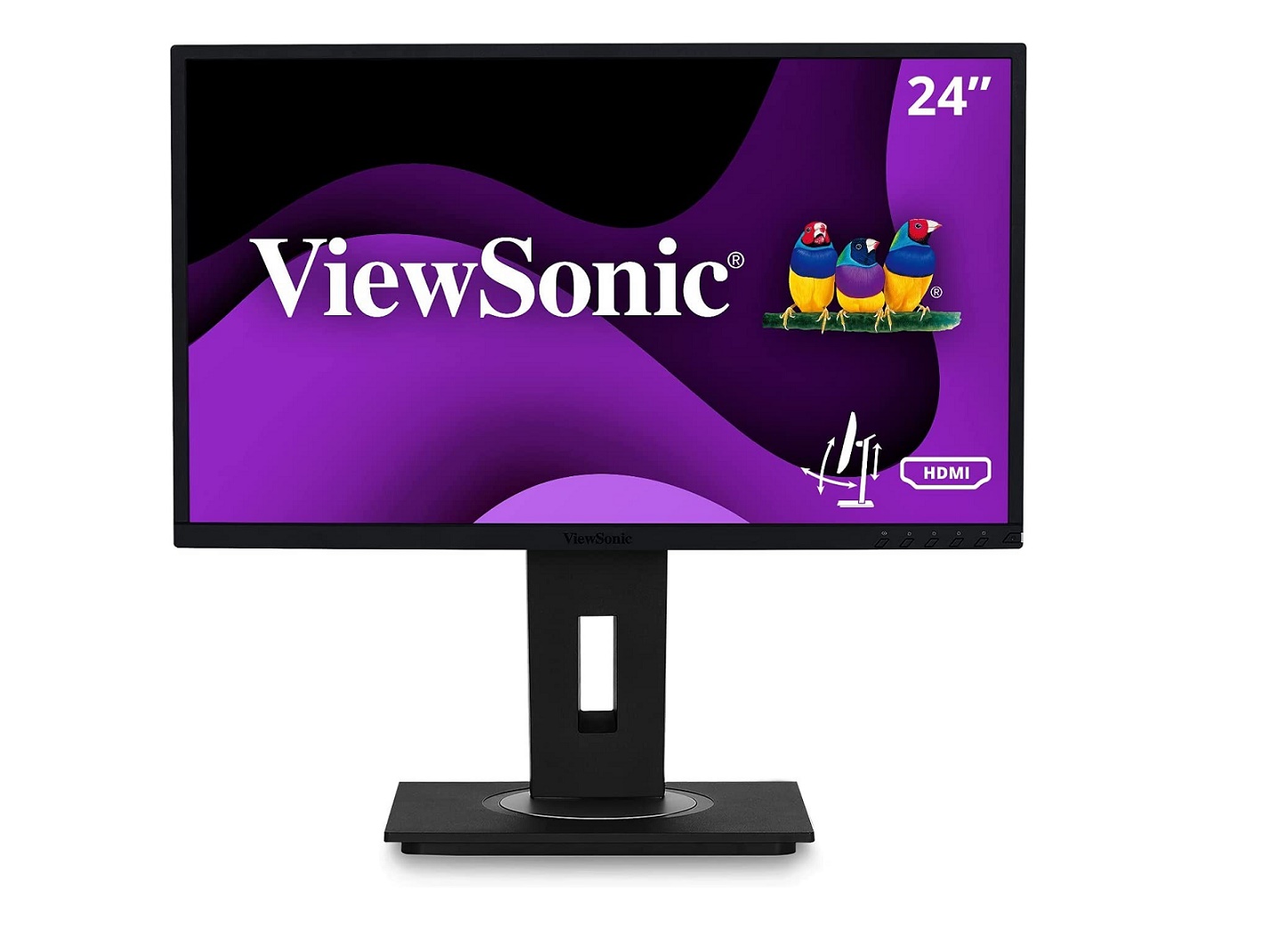 Viewsonic 24 Fullhd 1080p 1920x1080 Vga Hdmi Displayport Usb 3.0 Ips Lcd Led Monitor VG2448