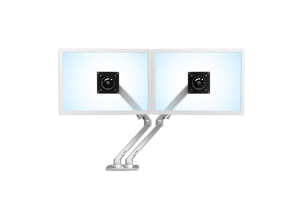 Ergotron Desk Mount Dual Monitor Arm Aluminum For Up To 24 Screens 45-496-026