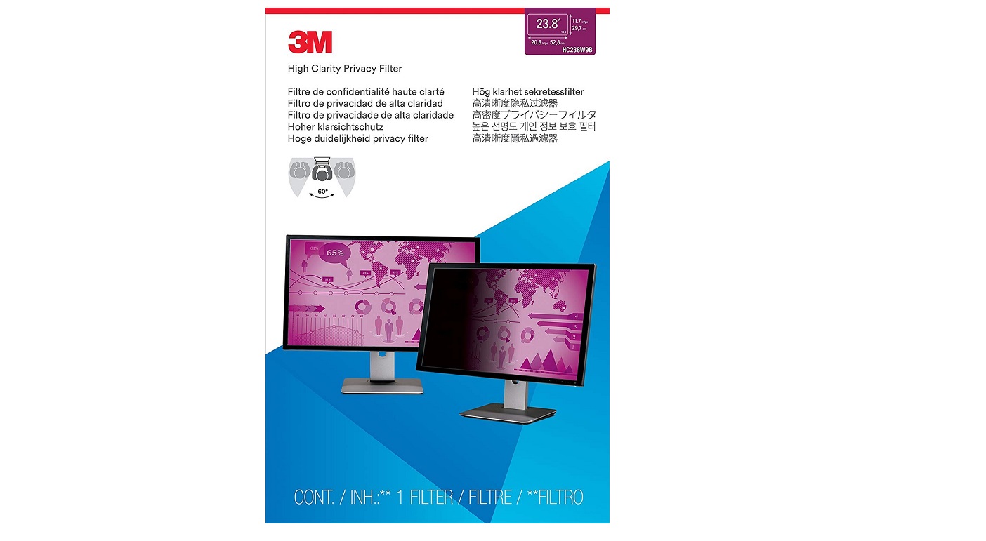 3M High Clarity Privacy Filter For 23.8 Wide Monitor HC238W9B