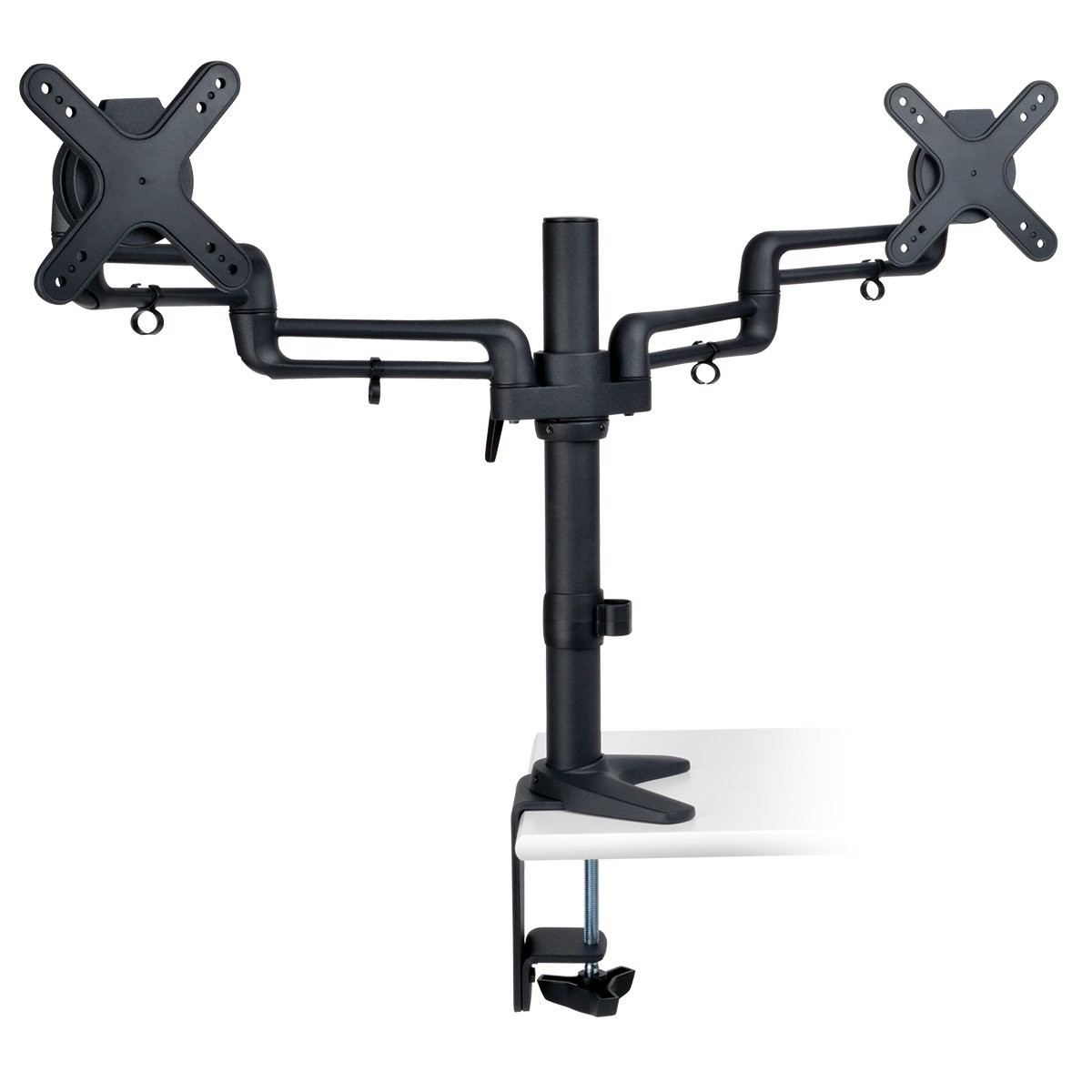 TrippLite Dual Full Motion Flex Arm Desk Clamp For 13 To 27 Monitors DDR1327SDFC