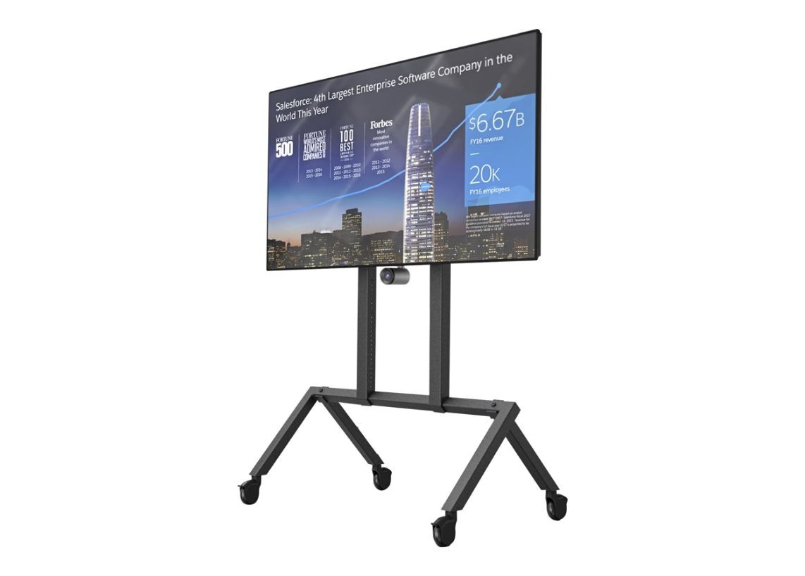 Heckler AV H489-GW Modern Video Conferencing Cart For Large Format Displays Vesa 75 VESA100